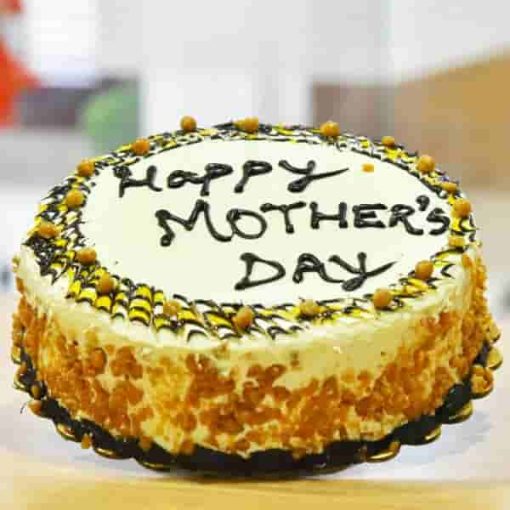 Butterscotch Decorated Cake for Mothers Day