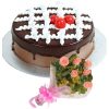 another chocolate cake pink bouquet