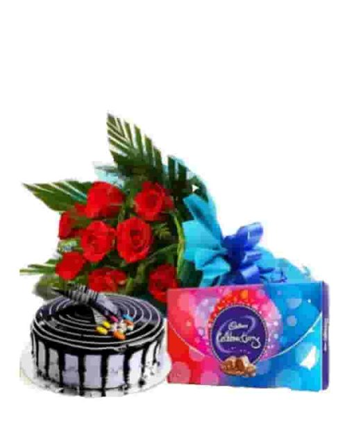 chocolate flower and cake 7832