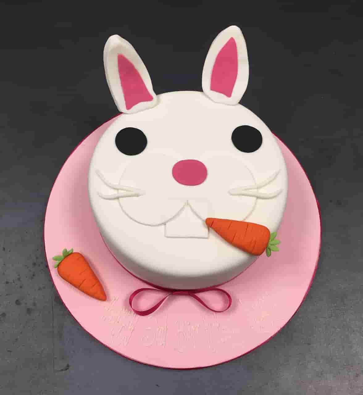 Bunny Easter cake topper edible muffin image Easter bunny decoration... |  eBay