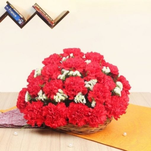 basket of carnations