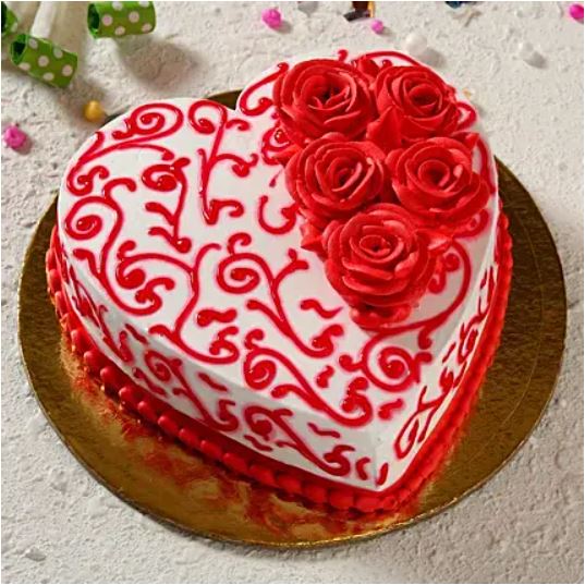 Vintage Heart Shaped Cake - Classy Girl Cupcakes-sgquangbinhtourist.com.vn