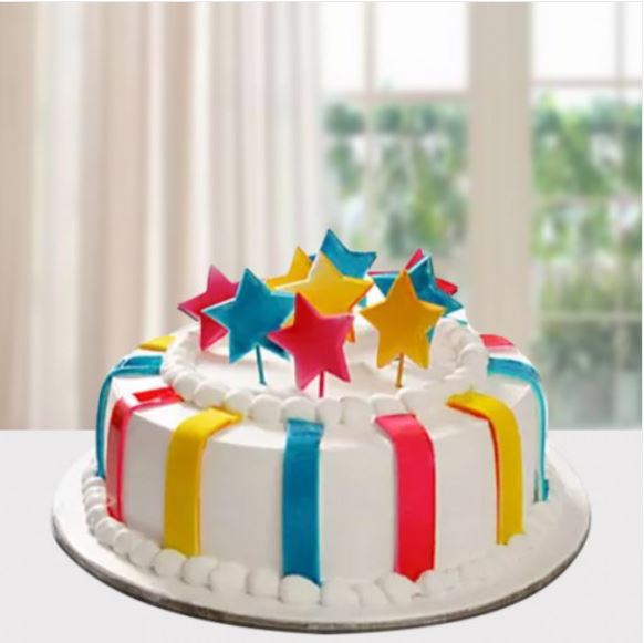 Vanilla Round Anniversary Cake, For Anniversaries, Packaging Size: Box 1 Kg