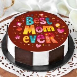 BEST MOM Mother's Day Cake