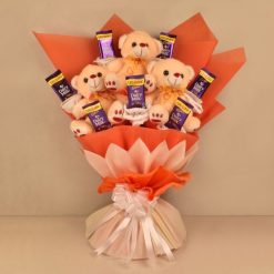 chocolate teddy bouquet