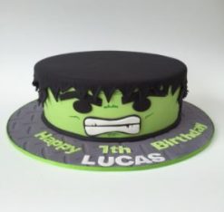 Angry Hulk Fondant Cake