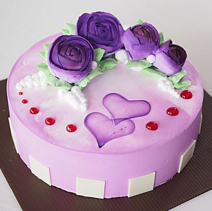 Flower & Heart Cake