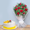 anniversary combo roses with cake