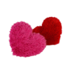 pink and red heart pillow