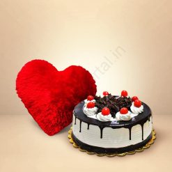Black forest Cake & Red Heart Combo
