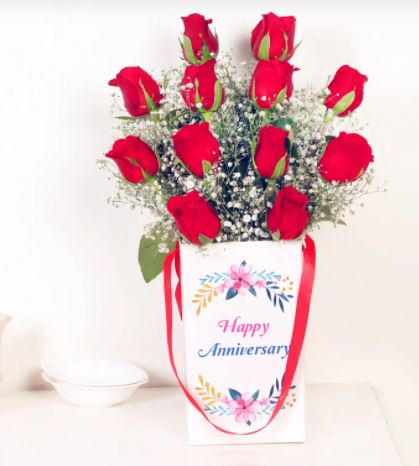Happy Anniversary Roses Arrangement