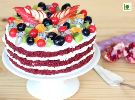 Mix Fruits Velvety Cake