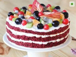 Mix Fruits Velvety Cake1