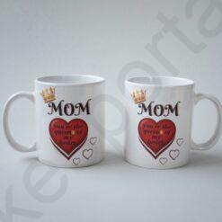 Hearty Decorated Coffee Mug for Mom