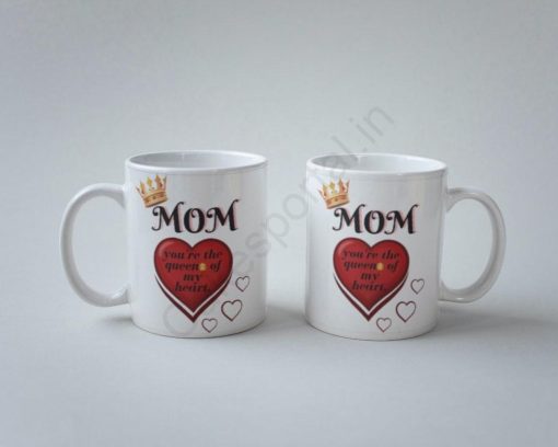 Hearty Decorated Coffee Mug for Mom