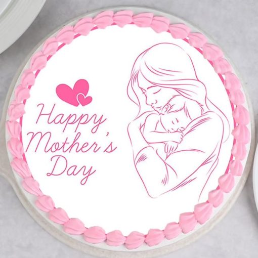 Mothers Day Bordered Photo Cake1