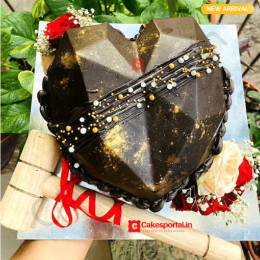 heart pinata cake