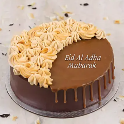 Eid Mubarak Chocolate Caramel Cake