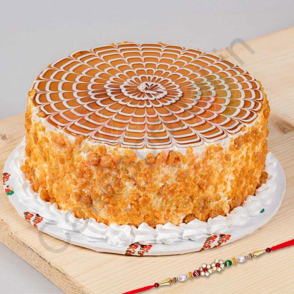 Butterscotch Cake for rakhi