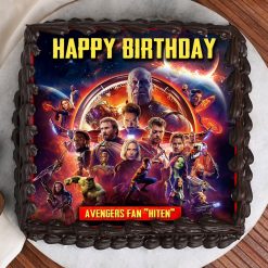Square Avengers Photo Cake 1