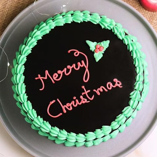Merry Christmas Chocolate Cake1