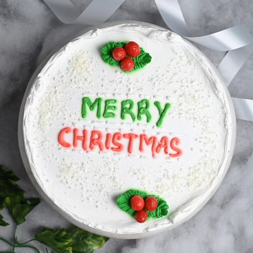 Delicious Vanilla Christmas Cake1