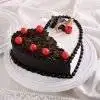 Heart chocolate vanilla cream cake