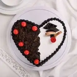 Heart chocolate vanilla cake gallery view