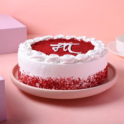 Red Velvet Maa Designer Cake1