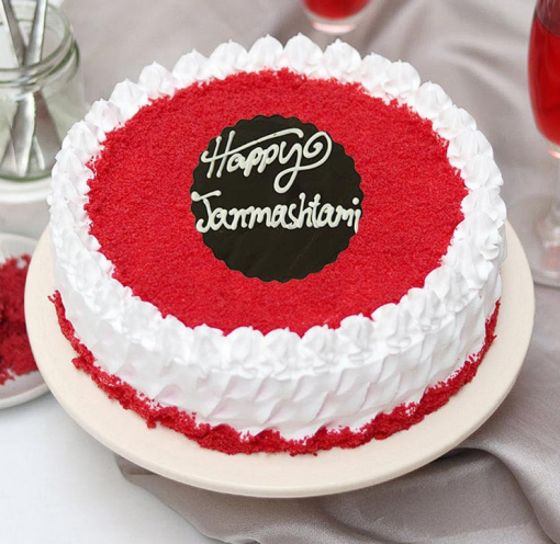 Red Velvet Janmashtami Cake2