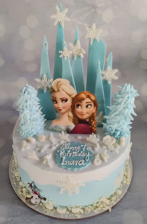 Frozen Anna Winter theme Cake