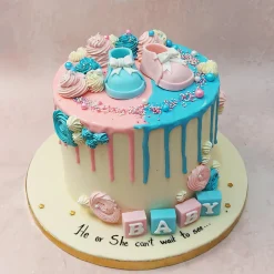 Designer He Or She Baby Shower Cake