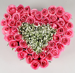 Karwa Chauth Pink Heart Roses Box 2