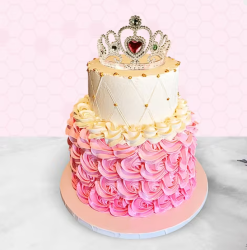 Two Tier Princess Cake