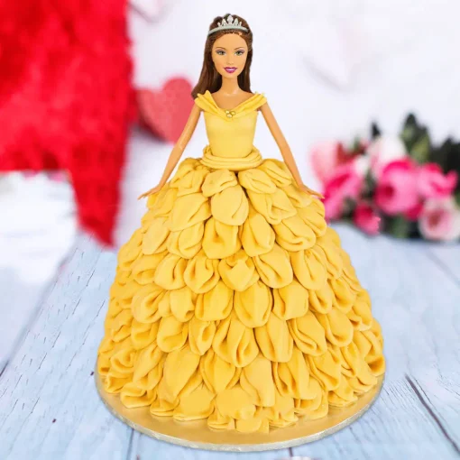 Beautiful Yellow Princess Cake