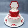 Beautiful Ring Ceremony Cake
