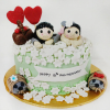 10th Anniversary Couple Cake
