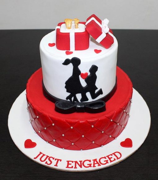 Couple Engagement Cake