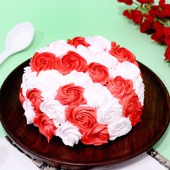 Red & White Roses Cake