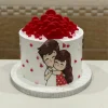 Cute Couple Valentine Day Cake