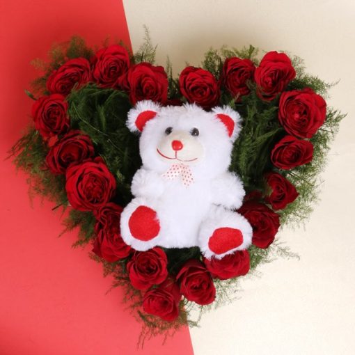 Love Roses And Teddy Combo