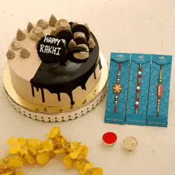 Caramel Cake with Free Rakhi