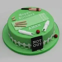 Birthday Cricket Theme Cake