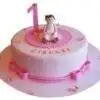 Baby Girl 1st Birthday Cake