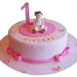 Baby Girl 1st Birthday Cake