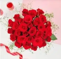 Alternative view of Big Red Bunch in a Vase