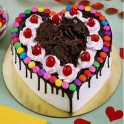 Gem-Chocolate Heart Cake