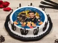 Choco Vanilla Designe Photo Cake
