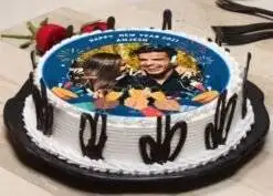 Choco Vanilla Designe Photo Cake - Image 3