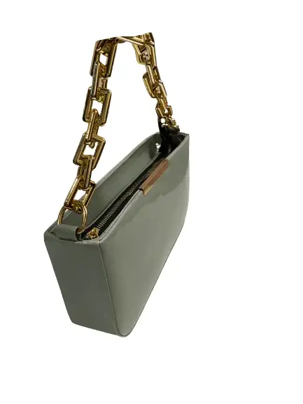 Chunky Chain Green Purse